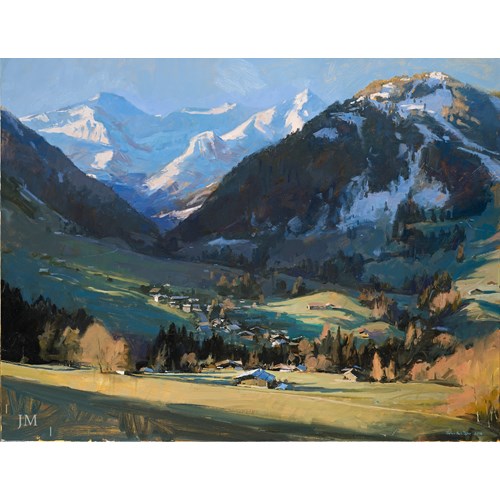 Wildhorn and Spitzhorn, Gstaad, Switzerland – a panorama